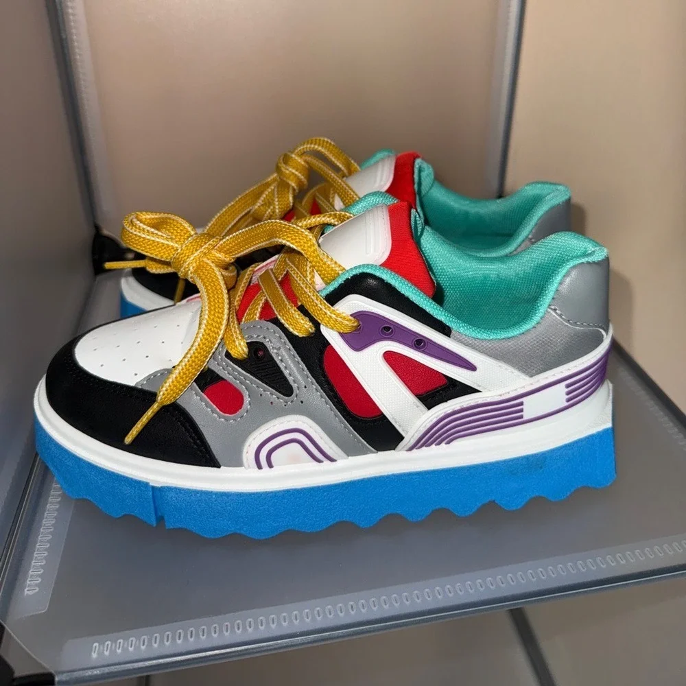 Forever Link Women's Multicolored Chunky Platform Sneakers Size 5.5